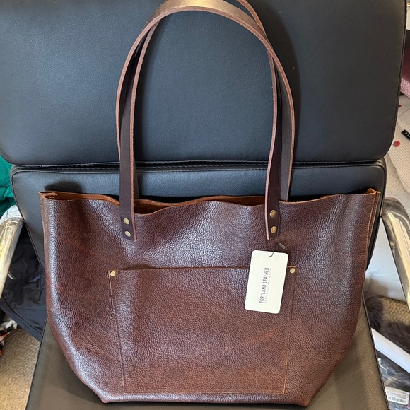 Portland Leather Handbags - Portland Leather Rich Brown Tote- Coldbrew